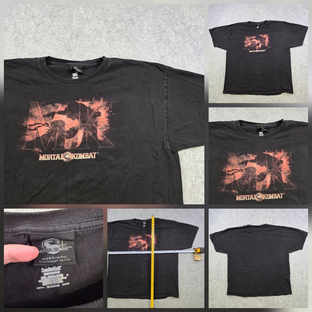 Mortal Kombat MK Jinx T Shirt Mens XL Black Video Game Graphic Tee Logo